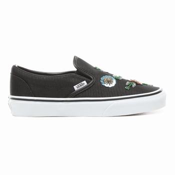 Damske Slip On Tenisky Vans Floral Sequins Čierne/Biele VA52AOPKT